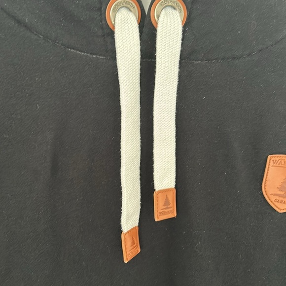 WANAKOME - men's Black hoodie front pocket no zippers size small - Picture 2 of 9